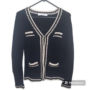 Trina Turk Knit Grandma Cardigan Sweater